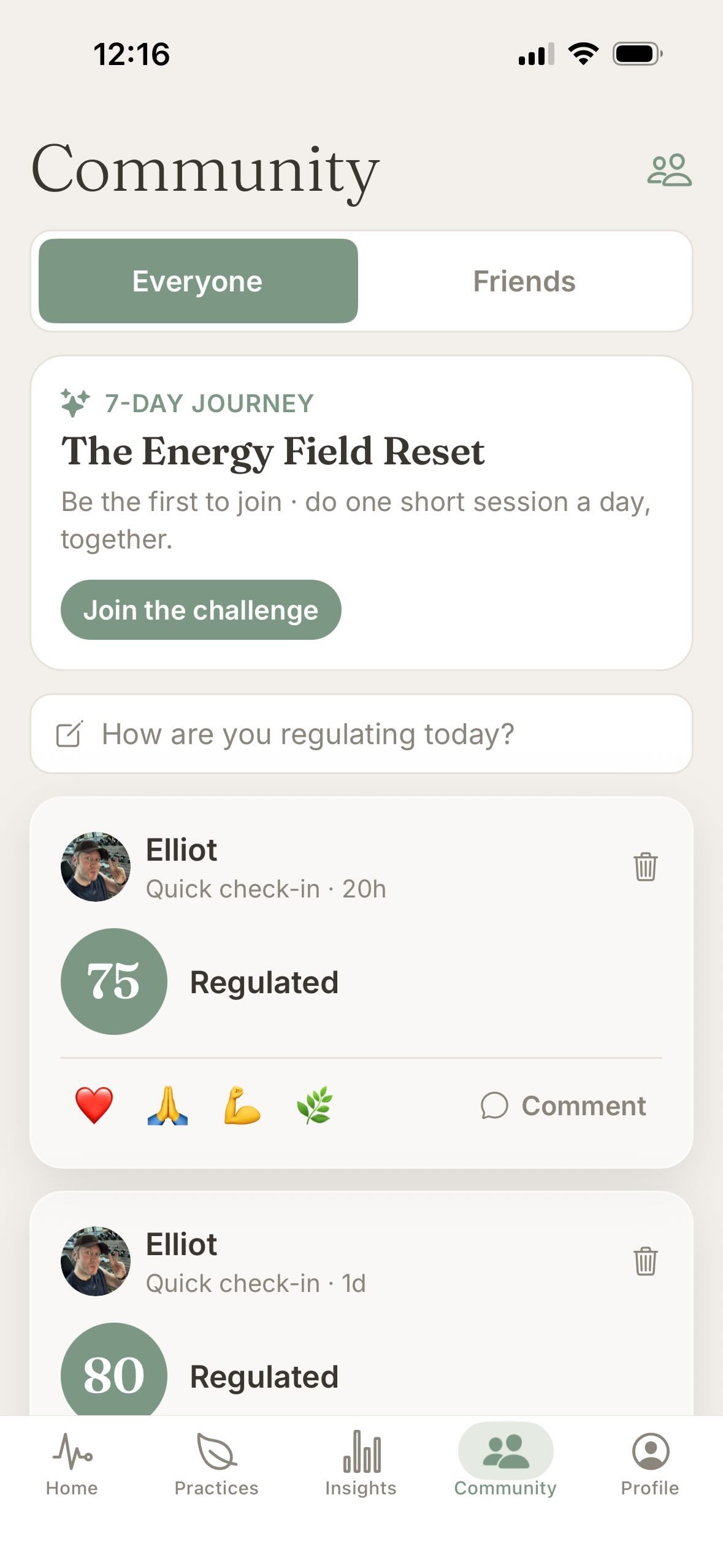Coherence app interface — overview 1