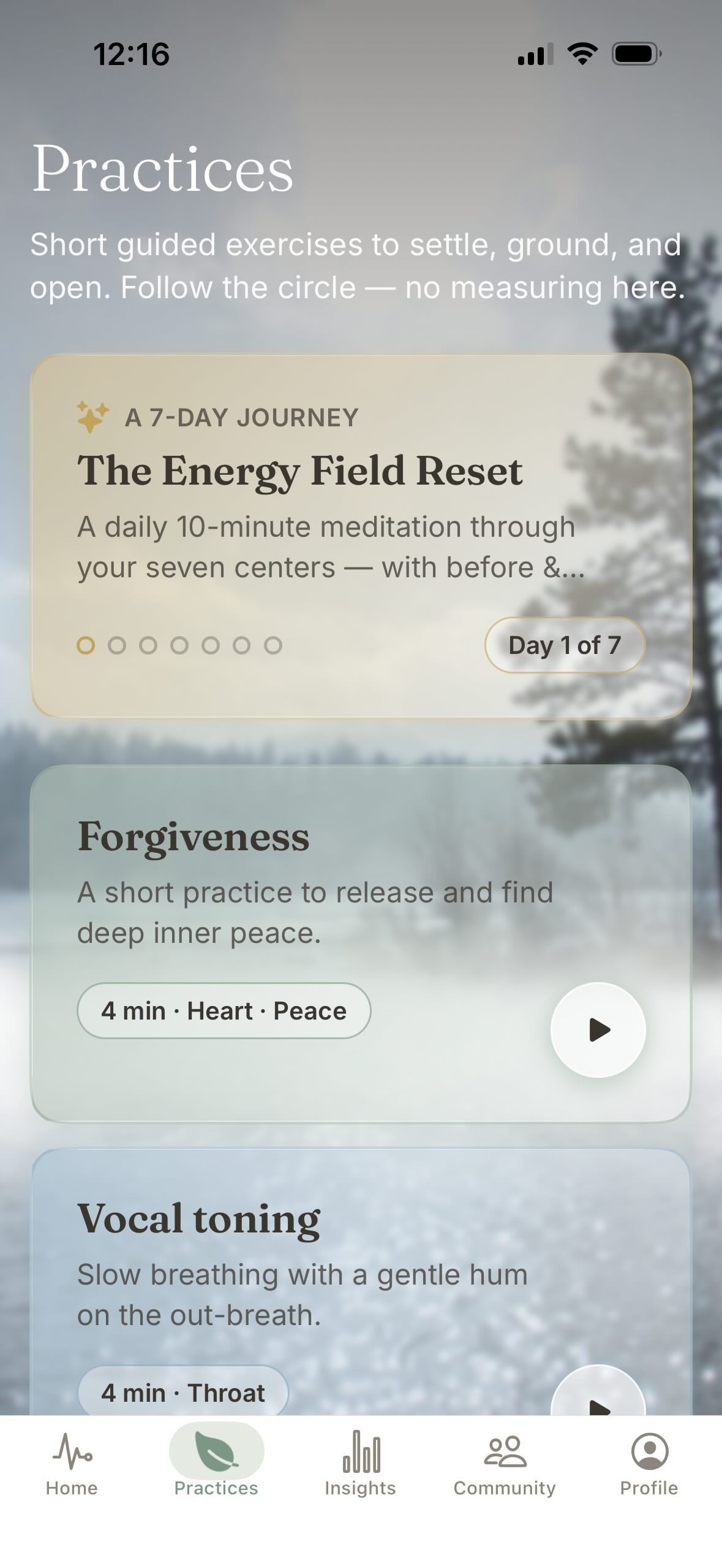 Coherence app interface — overview 3