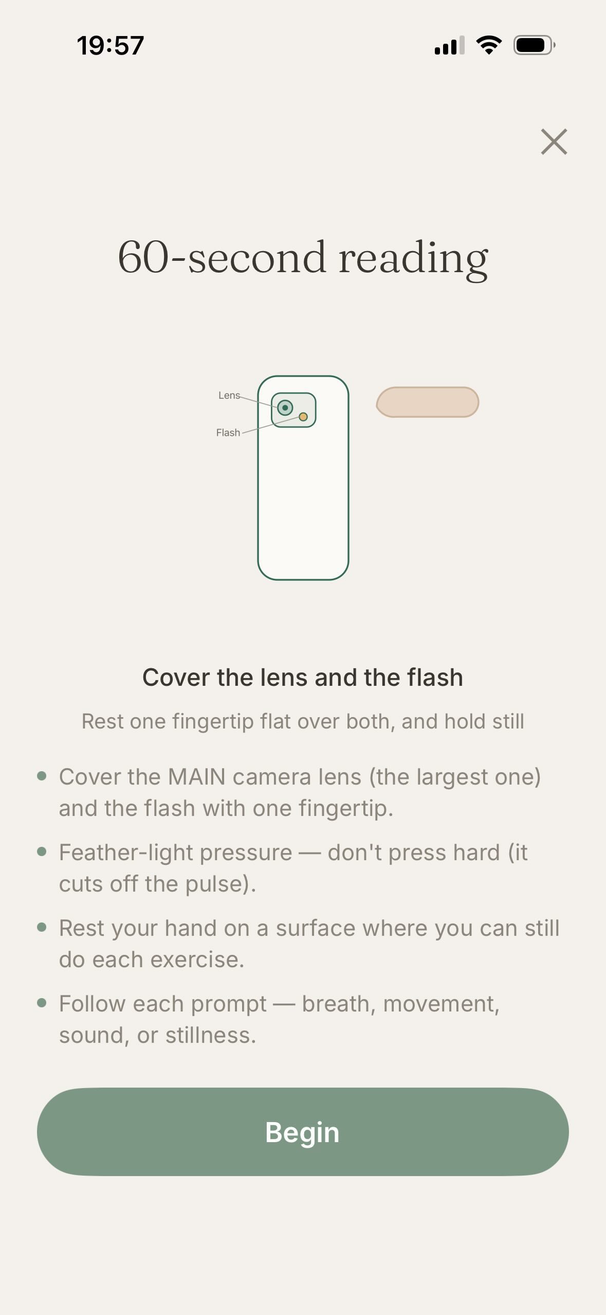 Coherence — scan tutorial screen