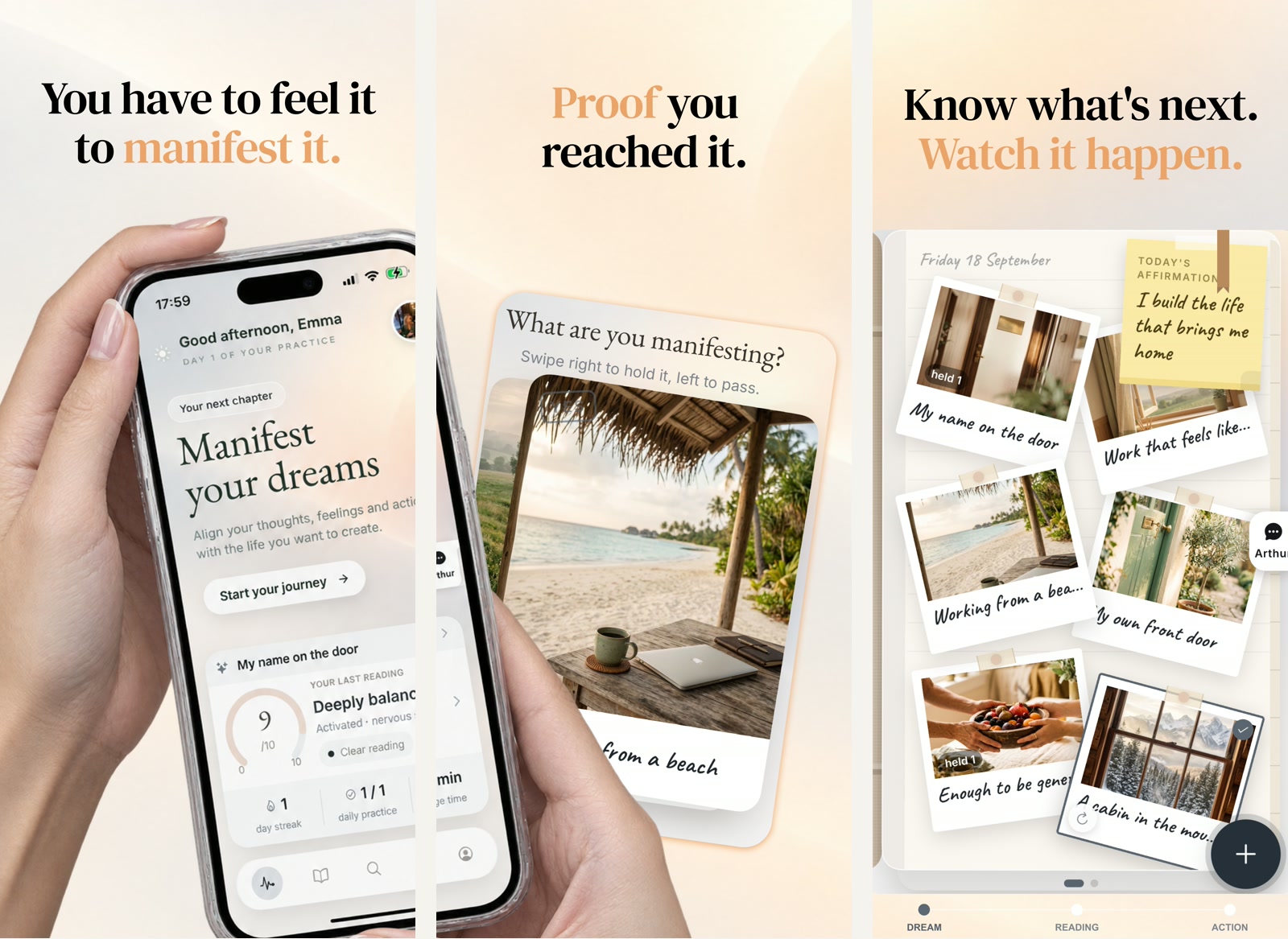 Lumen — App Store screenshots 1–3