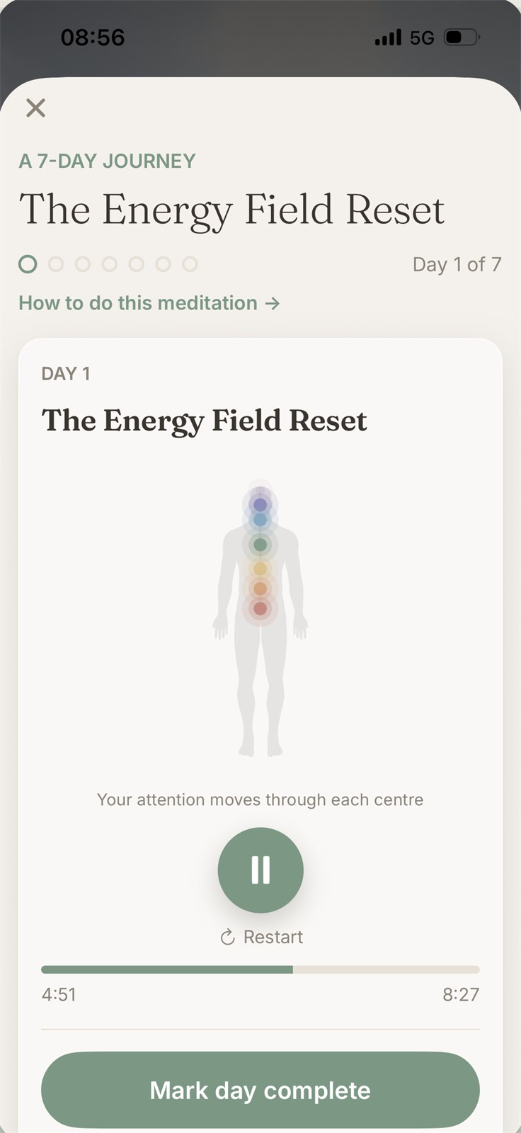 CrossField app interface — energy insights