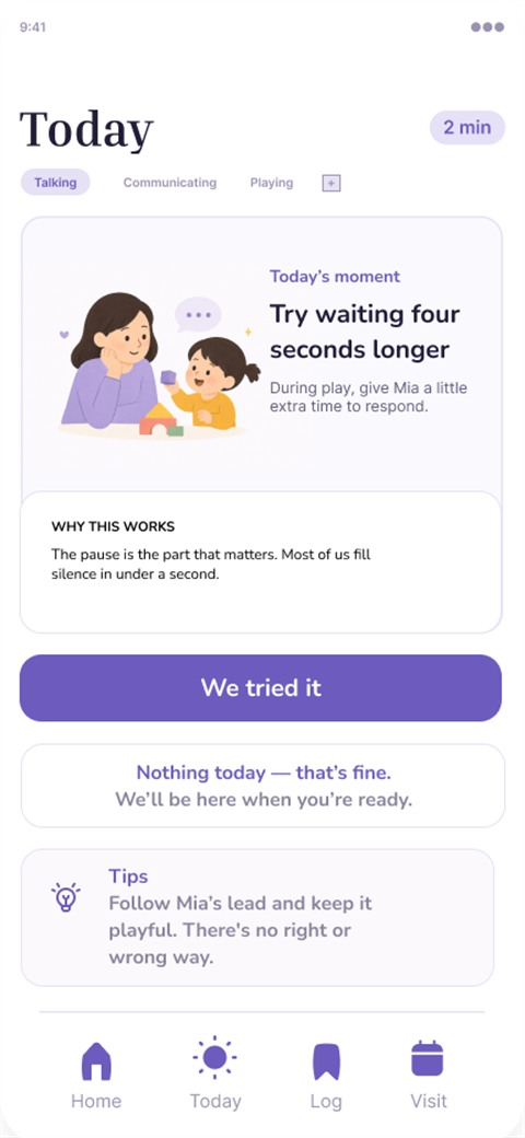 Today — a small moment of connection